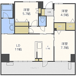 ラクレイス香椎照葉 3LDKの間取図画像