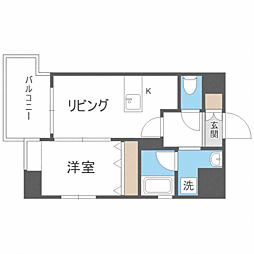 プライムアーバン博多 1DKの間取図画像