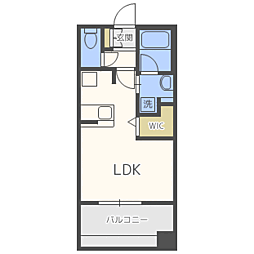 エンクレスト博多イーストパーク ワンルームの間取図画像
