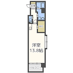 ビュークレスト香椎駅前 ワンルームの間取図画像
