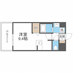 エンクレスト博多駅南GRACE ワンルームの間取図画像
