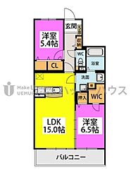 Canoa 2LDKの間取図画像