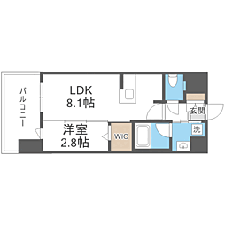 エンクレスト天神TERRACE 1LDKの間取図画像
