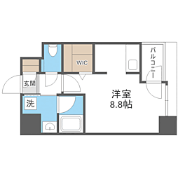 エンクレスト空港前 ワンルームの間取図画像