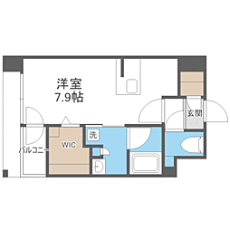 エンクレスト空港前 ワンルームの間取図画像