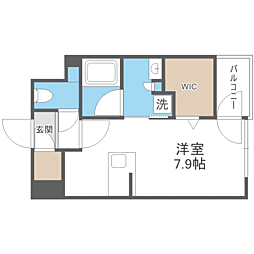 エンクレスト空港前 ワンルームの間取図画像