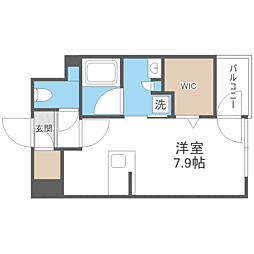 エンクレスト空港前 ワンルームの間取図画像