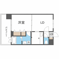 エンクレスト薬院2 2Kの間取図画像