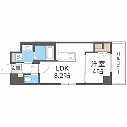 グランドアセント 1LDKの間取図画像