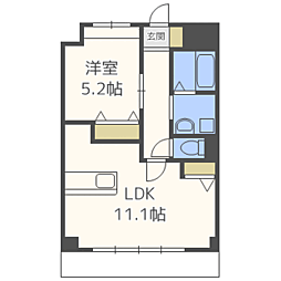 アーバンライフ松島 1LDKの間取図画像