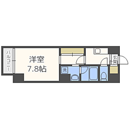 ラハイナ博多 1Kの間取図画像