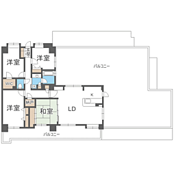 アプリークス百道浜 4LDKの間取図画像
