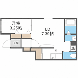 RESIDENCE城西 1LDKの間取図画像