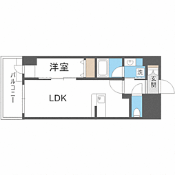 シンセラティ薬院 1LDKの間取図画像