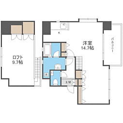 アークヒルズ ワンルームの間取図画像