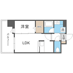 エンクレストベイ天神東2 1LDKの間取図画像