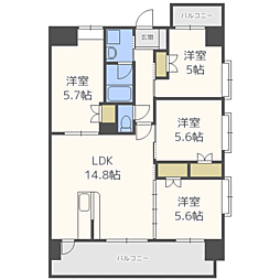 ヒルクレスト千早65 4LDKの間取図画像