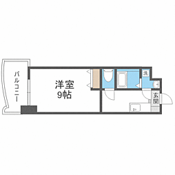 ロイヤル博多駅前 1Kの間取図画像