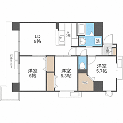 グランデスカイ空港南 3LDKの間取図画像