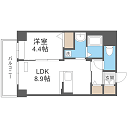 セラヴィ箱崎 1LDKの間取図画像