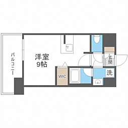 エンクレスト博多駅南FIT ワンルームの間取図画像
