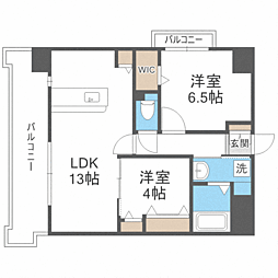 LIBTH博多空港通り 2LDKの間取図画像