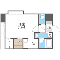 エンクレスト博多GATE 1Kの間取図画像