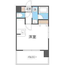 エンクレストNEO博多駅南 ワンルームの間取図画像