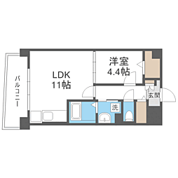 サンラルーチェ博多南 1LDKの間取図画像
