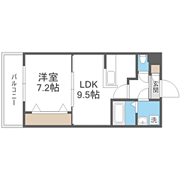 リファレンス東公園 1LDKの間取図画像