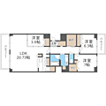 CREST西新13階39.5万円