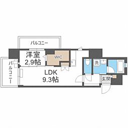 アクタス薬院グランプレイス 1LDKの間取図画像