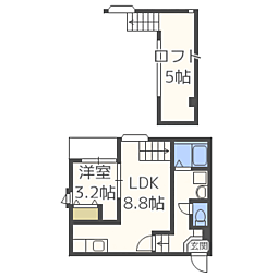ベイコート姪浜 1LDKの間取図画像