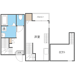 ルナソルミラ 1Kの間取図画像