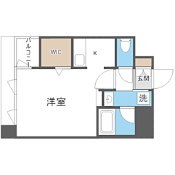 エンクレスト博多GATE 1Kの間取図画像