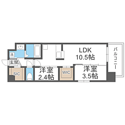ERFOLG hakata 2LDKの間取図画像