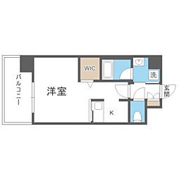 エンクレスト博多駅南STREET 1Kの間取図画像