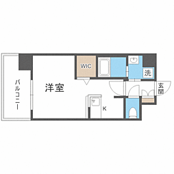 エンクレスト博多駅南STREET 1Kの間取図画像