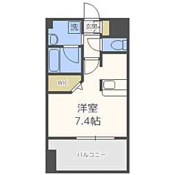 エンクレスト天神MARK 1Kの間取図画像