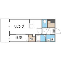 MODERN EIGHT高宮lieto 1LDKの間取図画像
