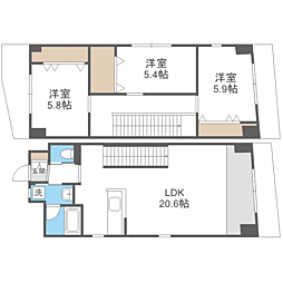 レジデンス住吉 3LDKの間取図画像