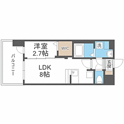 グランフォーレ千早プレミア 1LDKの間取図画像