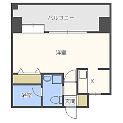 レシェンテ・ヴィラ千早 1Kの間取図画像
