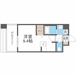 エンクレスト博多駅南GRACE ワンルームの間取図画像