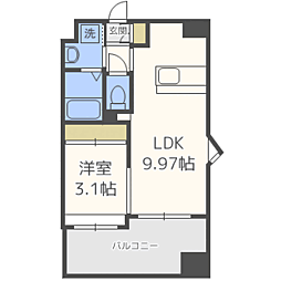 サヴォイセントオブガーデン 1LDKの間取図画像