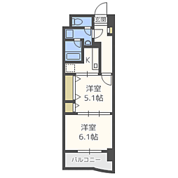 ネオ筥松 2Kの間取図画像