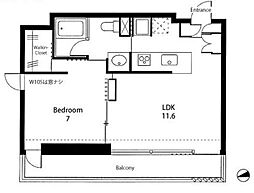 Villa Rondo 3階1LDKの間取り