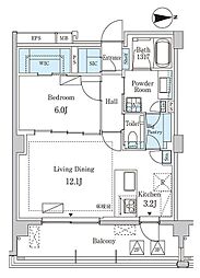 グランドゥールプレミアム代々木大山 3階1LDKの間取り