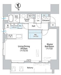 パークホームズ本郷三丁目 5階1LDKの間取り