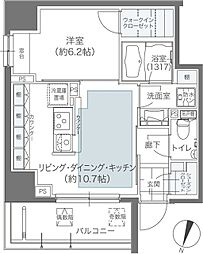 メゾンカルム本郷 5階1LDKの間取り